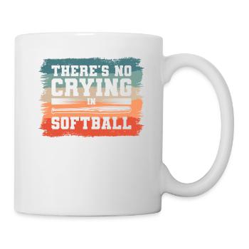 Im Softball-Softballer gibt es kein Weinen - Tasse - Weiß - Rechts