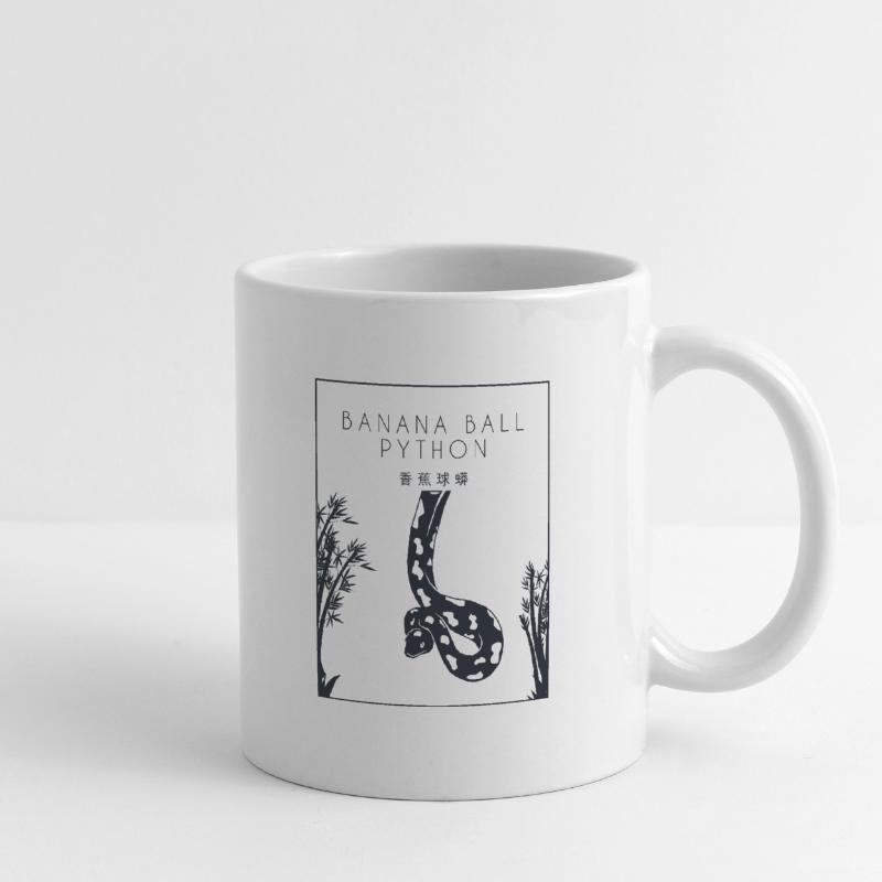 Boule de banane Python Hanzi Chinois Hanzi Snake Banane Mug blanc