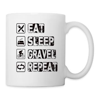 Manger Sommeil Gravier Répéter - Mug blanc - blanc - Droite