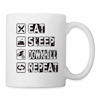 Eat Sleep Downhill Repeat - Mug - white - Right