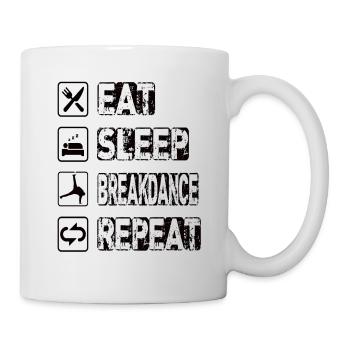 Manger Sommeil Breakdance Répéter - Mug blanc - blanc - Droite