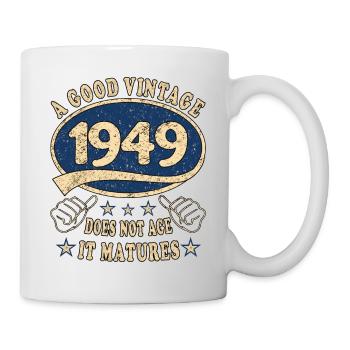 74th Birthday 1949 '74 Good vintage - Mug - white - Right