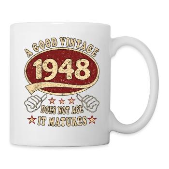 75e anniversaire 1948 75 Bon millésime - Mug blanc - blanc - Droite