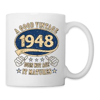 75e anniversaire 1948 75 Bon millésime - Mug blanc - blanc - Droite