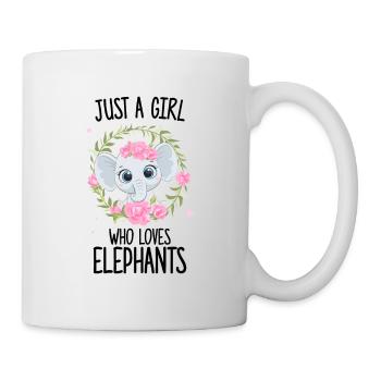 Juste une fille qui aime les éléphants - Mug blanc - blanc - Droite