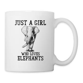 Juste une fille qui aime les éléphants - Mug blanc - blanc - Droite