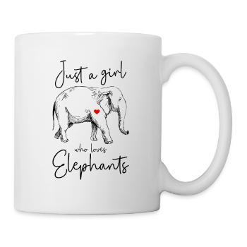 Juste une fille qui aime les éléphants - Mug blanc - blanc - Droite