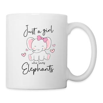 Juste une fille qui aime les éléphants - Mug blanc - blanc - Droite