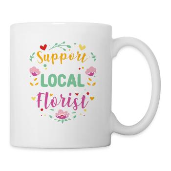 Unterstützen Sie Ihren lokalen Floristen - Tasse - Weiß - Rechts