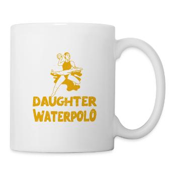 Ich kann nicht Meine Tochter hat Wasserball Mama - Tasse - Weiß - Rechts