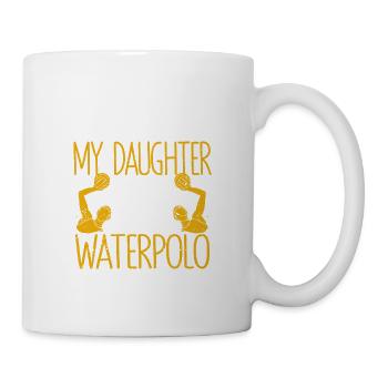 Ich kann nicht Meine Tochter hat Wasserball Mama - Tasse - Weiß - Rechts