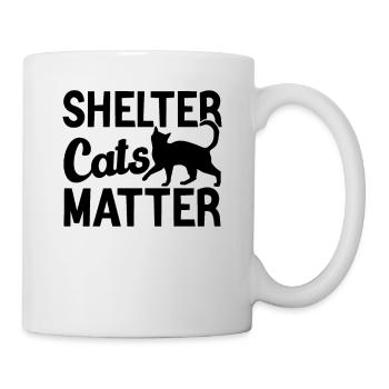 Katzenliebhaber Tierheim Katzen sind wichtig Katzenrettung - Tasse - Weiß - Rechts