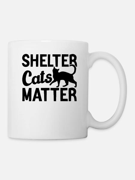 Cat Lover Shelter Cats Matter Cat Rescue - Mug blanc - blanc