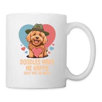 Drôle Goldendoodle Papa Mignon Chien Amoureux Chien Maman Chien - Mug blanc - blanc - Droite