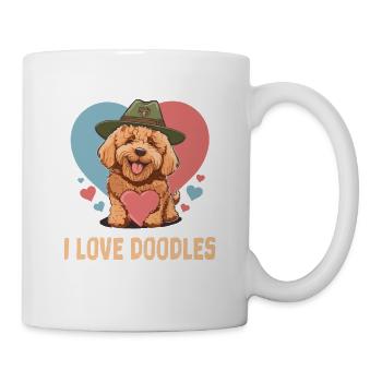 I Love Doodles Goldendoodle Dog Lover Doodle Mom - Mug - white - Right