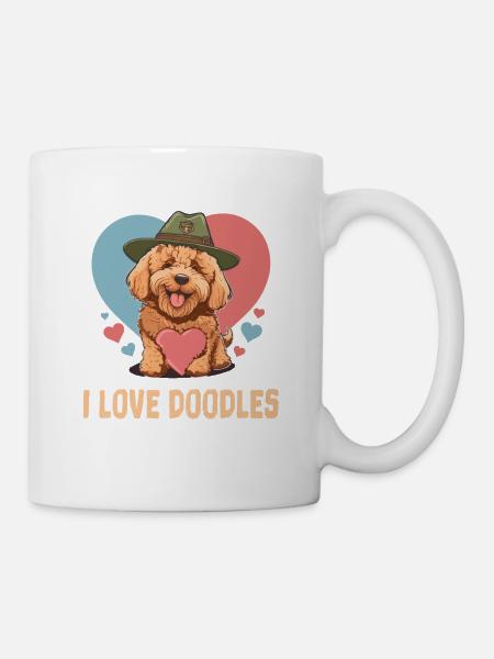 I Love Doodles Goldendoodle Dog Lover Doodle Mom - Tasse - Weiß