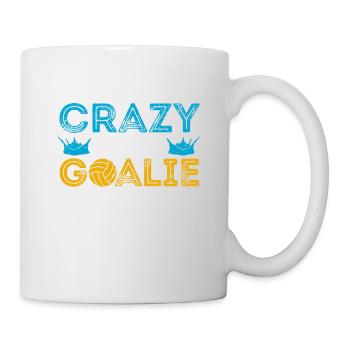 You don't have to be crazy to play goalkeeper - Mug - white - Right