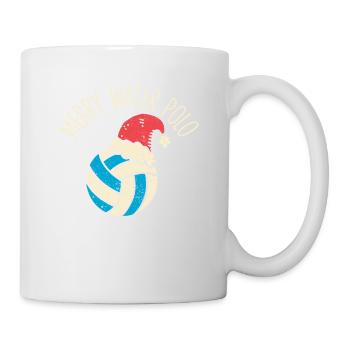Joyeux joueur de water-polo Entraîneur des fans Noël - Mug blanc - blanc - Droite