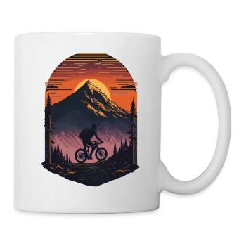 Retro bike in the mountains - Mug - white - Right