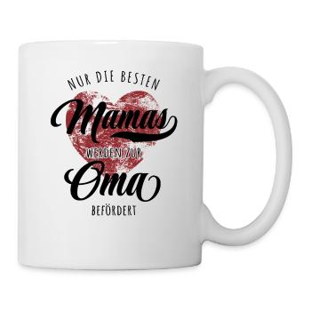 Nur die besten Mamas werden zur Oma befördert - Tasse - Weiß - Rechts