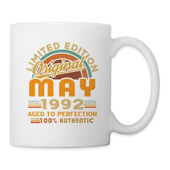 May 1992 Vintage Born in May 1992 Anniversary - Mug - white - Right