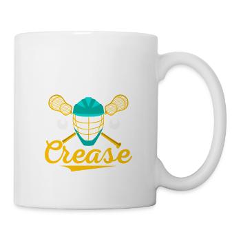 Respect The Crease Lacrosse Player Team Goalie - Tasse - Weiß - Rechts