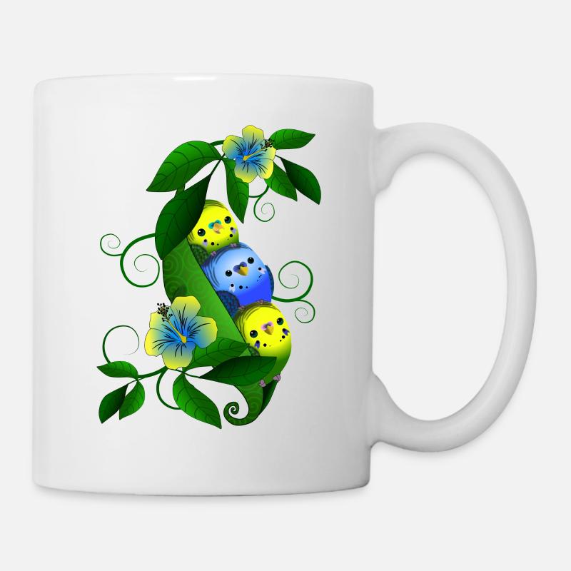 Budgie in the pea - Mug - white