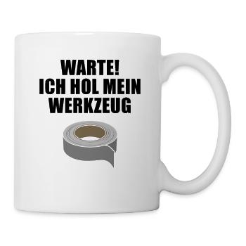 Klebeband - Duct Tape - reparieren - Werkzeug - Tasse - Weiß - Rechts