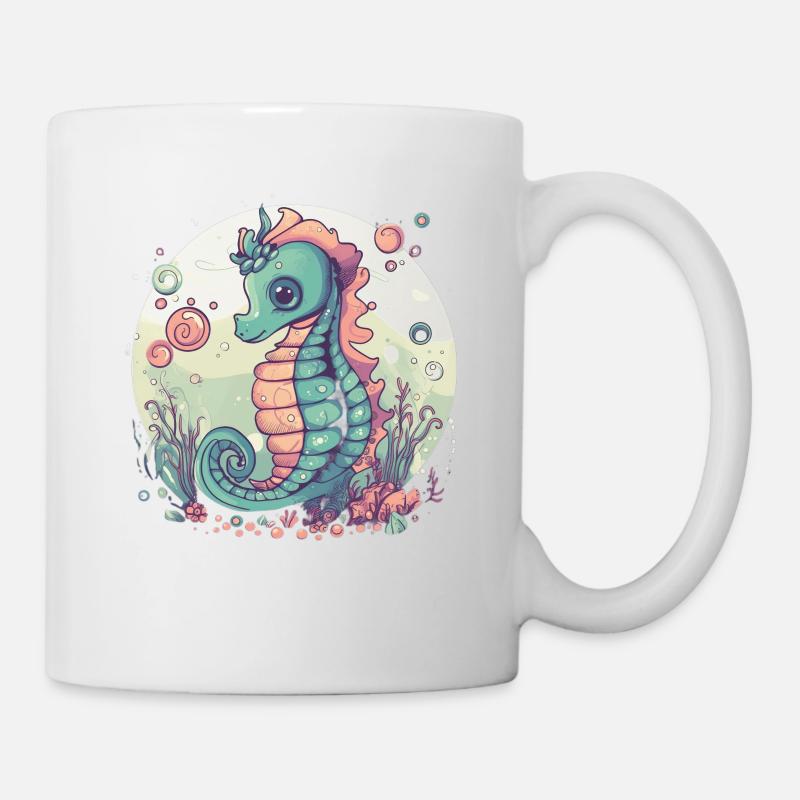 Seepferdchen Unterwasserwelt - Tasse - Weiß