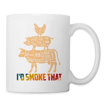 I'd Smoke That Grilling BBQ Smoker - Tasse - Weiß - Rechts