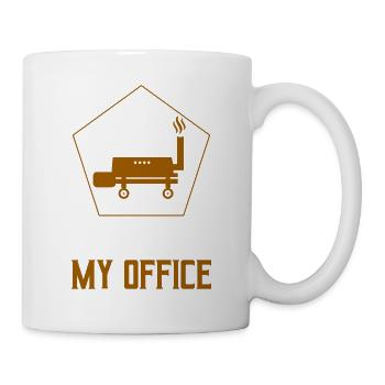 Je serai dans mon bureau à griller un fumeur barbecue - Mug blanc - blanc - Droite