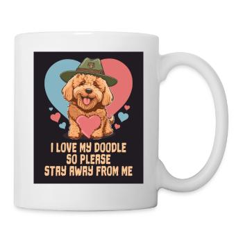 J’aime mon Doodle Goldendoodle Dog Cute Dog Lover - Mug blanc - blanc - Droite