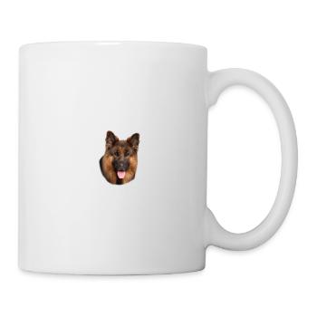 Vorsicht vor dem Herrchen, harmlos - Schäferhund - Tasse - Weiß - Rechts
