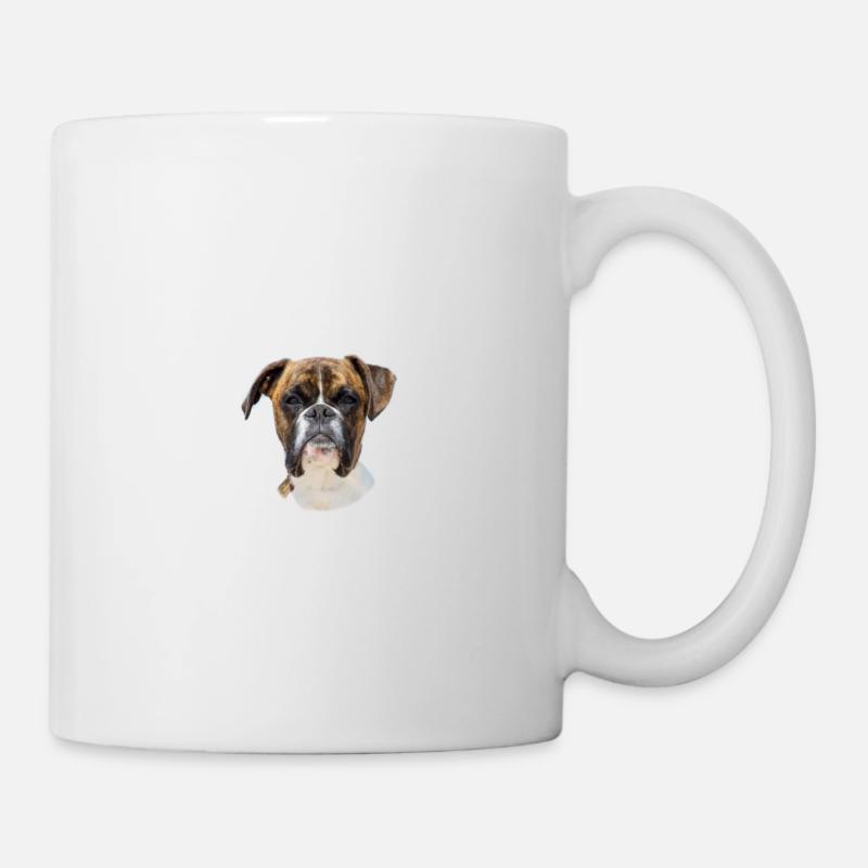 Vorsicht vor dem Herrchen - Deutscher Boxer - Tasse - Weiß