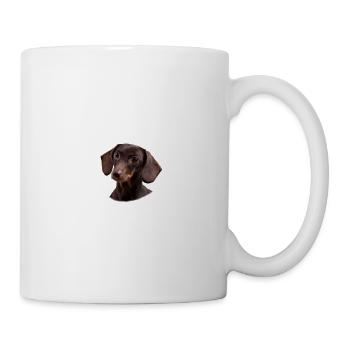 Vorsicht vor dem Herrchen, Hund harmlos - Dackel - Tasse - Weiß - Rechts