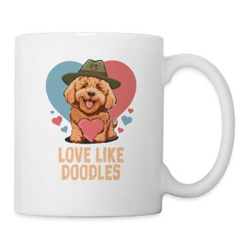 Love Like Doodles Goldendoodle Dad Doodle Mama - Mug - white - Right