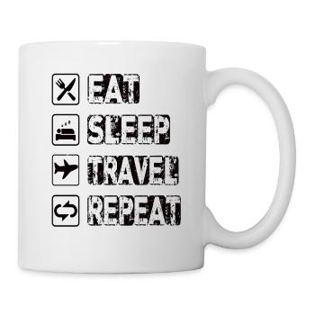 Eat Sleep Travel Repeat - Mug - white - Right