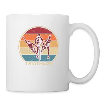 Retro Triathlon Bike Triathlete Training Professional - Mug - white - Right
