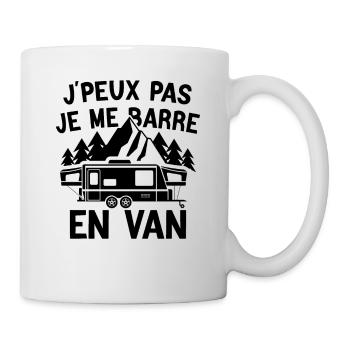 j'peux pas je me barre en van cadeau anniversaire - Mug blanc - blanc - Droite