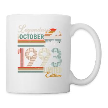 Date de naissance: Octobre 1993 - Edition Limitée Rétro - Mug blanc - blanc - Droite