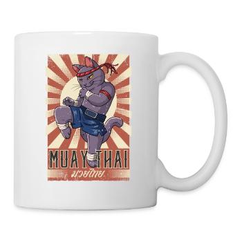 Muay Thai - Tasse - Weiß - Rechts