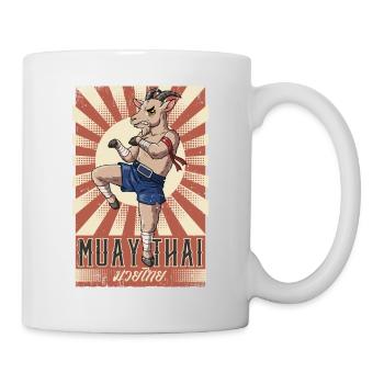 Muay Thai - Tasse - Weiß - Rechts