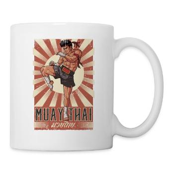 Muay Thai - Tasse - Weiß - Rechts