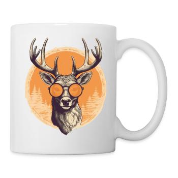 Deer Sunglasses Deer Red Deer - Mug - white - Right
