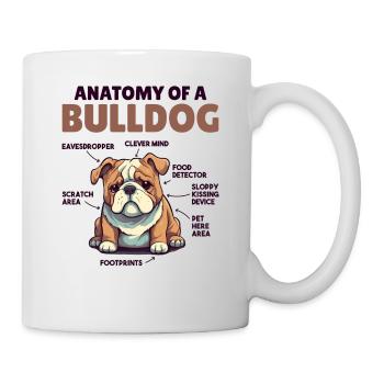 Dog Explanation Anatomy of a Bulldog - Mug - white - Right
