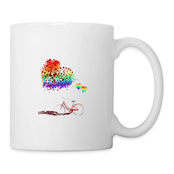 LGBTQ Bicycle Tree LGBT Saying Rainbow - Mug - white - Right