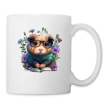 All The Cool Kids Are Reading Meerschweinchen - Tasse - Weiß - Rechts