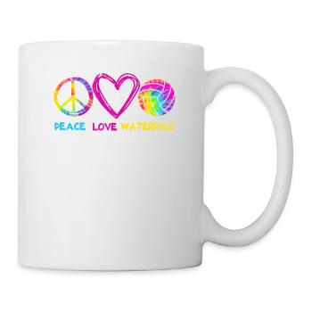 Peace Love Water Polo Funny Water Polo Pool - Mug - white - Right