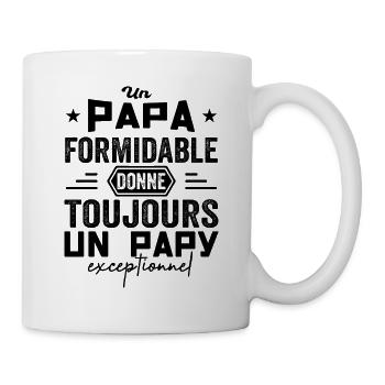 Papa Formidable Papy Exceptionnel Cadeau Papa Papy - Mug blanc - blanc - Droite