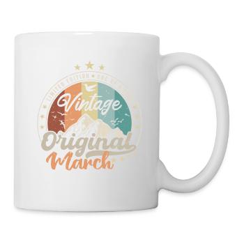 Né en Mars Cadeau D'anniversaire - Mug blanc - blanc - Droite
